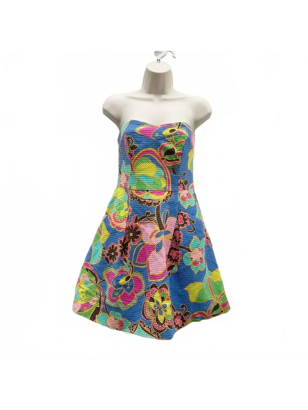 Lilly Pulitzer Bernadette Dress Starry Blue Drama Queen Print Pockets | Size 2 - Picture 1 of 13
